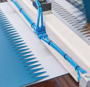blue fda belt while punched for splice